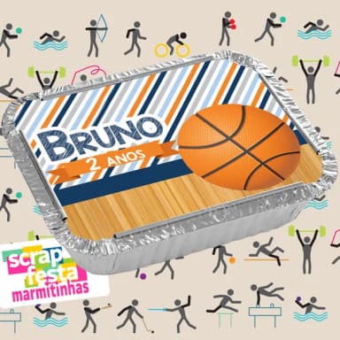 Marmitinha Personalizada Festa Basquete