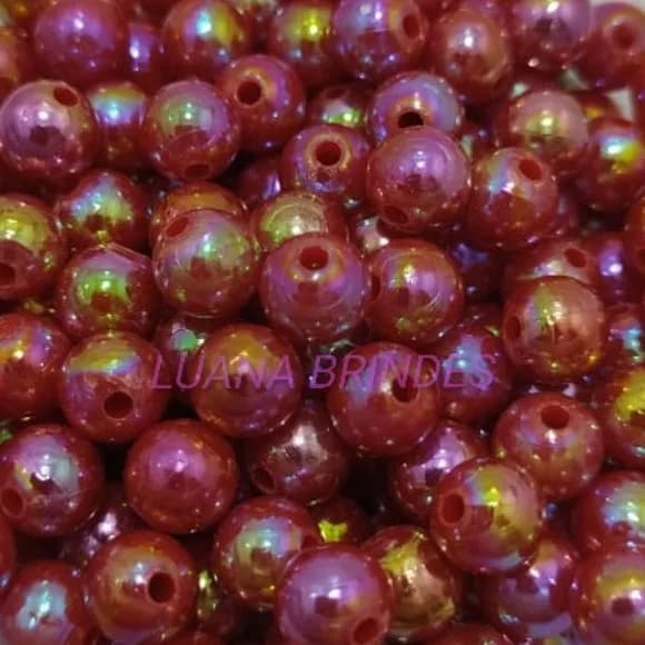 Bolinha Acrilica Furta Cor Pink - 8mm - pct c/100 unid
