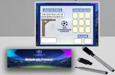 LEMBRANCINHAS DE FUTEBOL JOGUINHO FORCA E DA VELHA PERSONALIZADO