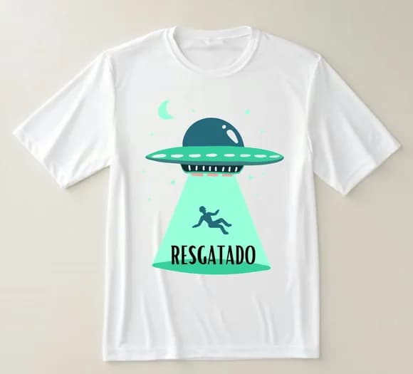 Camiseta Divertida Ovni Resgatado - Estilo Geek