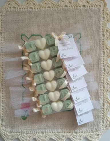 Lembrancinha Coração e 2 Iniciais