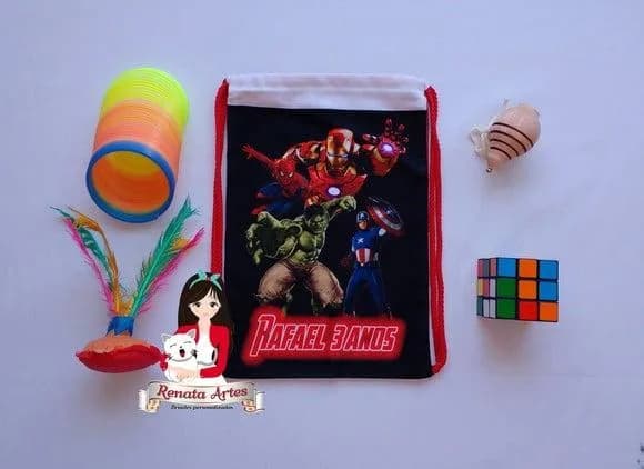 Mochila Brinquedos Retrô Tema Super Heróis
