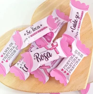 Balas Personalizadas Outubro Rosa - 50 Unidades