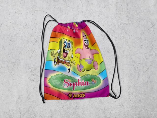 Mochilinha Personalizada do Bob Esponja