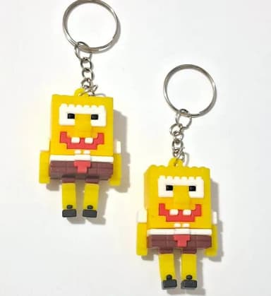 Chaveiro Bob Esponja Minecraft Pacotes com 2 Unidades