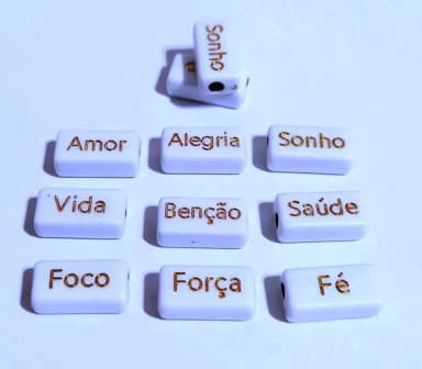 Entremeio com Palavras 8x15mm - 30 Unidades