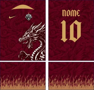 Arte Vetor Camisa Interclasse Dragão Mod-864