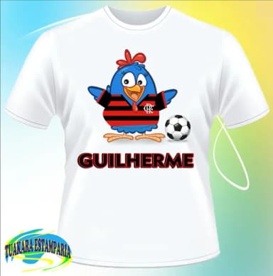 Camiseta Galinha Pintadinha Flamengo