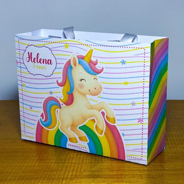 PEGUE E MONTE - Sacolinhas Personalizadas UNICORNIO - Decoração de Festa | Lembrancinhas | Aniversário | Personalizados