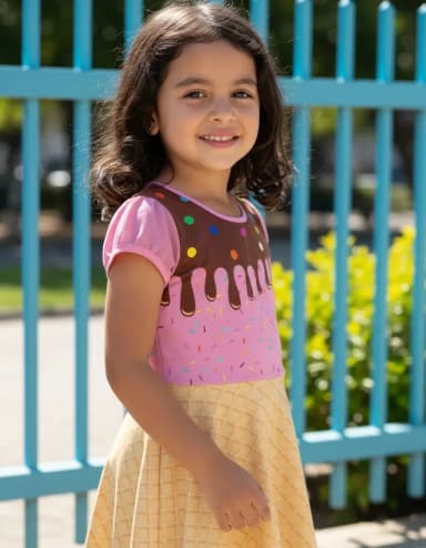 Vestido Infantil Sorvete