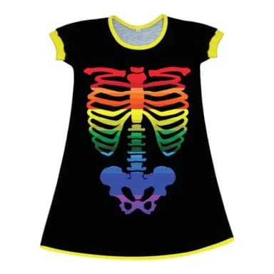 Vestido Infantil Esqueleto