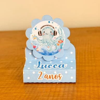 PEGUE E MONTE - Porta Bis Duplo Personalizados FUNDO DO MAR MENINO - Decoração de Festa | Lembrancinhas | Aniversário | Personalizados