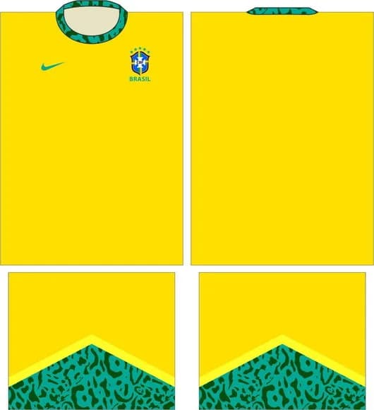 Arte Vetor Camisa Brasil Torcedor 2022