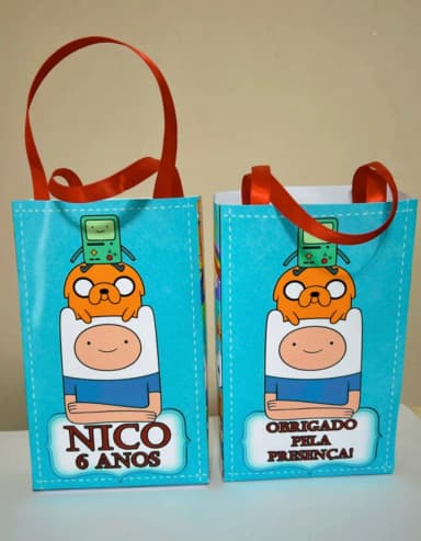 Sacolinhas Personalizada Hora de Aventura Lembrancinhas Para Aniversário