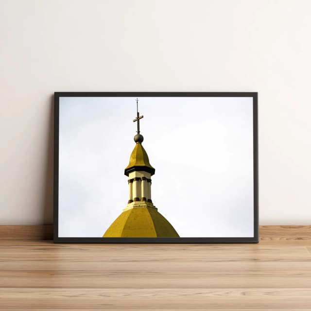 Quadro Cruz Em Torre De Igreja 23