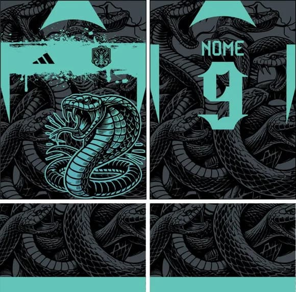 Arte Vetor Camisa Interclasse Serpente 290
