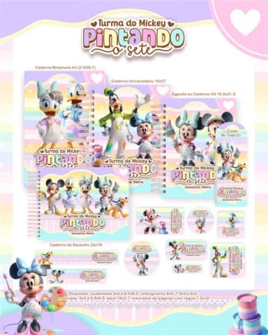 Caderno + Etiquetas + Tag Personalizada + Lápis