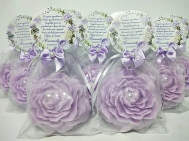 Lembrancinha 15 Anos Sabonete Flor Peônia Perfumado