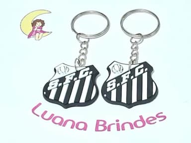 Chaveiro Times Emborrachados 3cm Pacote com 6 Unidades