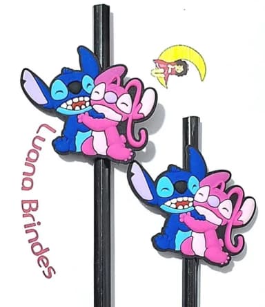 Lápis C/ponteira Stitch e Angel Pacote com 6 Unidades
