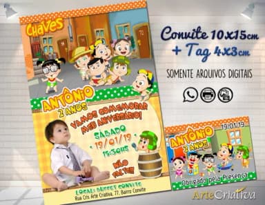 CONVITE DIGITAL C/TAG Chaves Baby