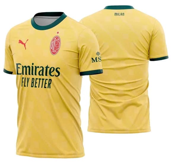 Arte Vetor Camisa Ac Milan Terceira 2025-2026