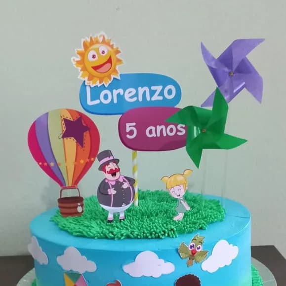 Topo de Bolo Mundo Bita
