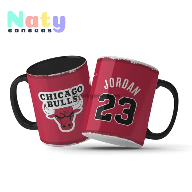 Caneca NBA Chicago Bulls Personalize com Nome e Número