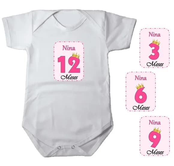 Kit de Adesivo Mêsversário Princesa Nomes