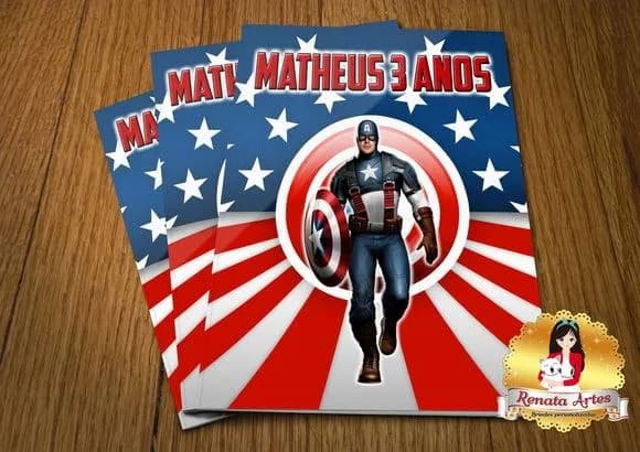 Revista de Colorir com Giz Capitão América