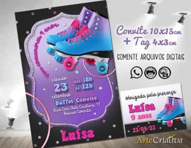 Convite Digital C/tag Festa Patins