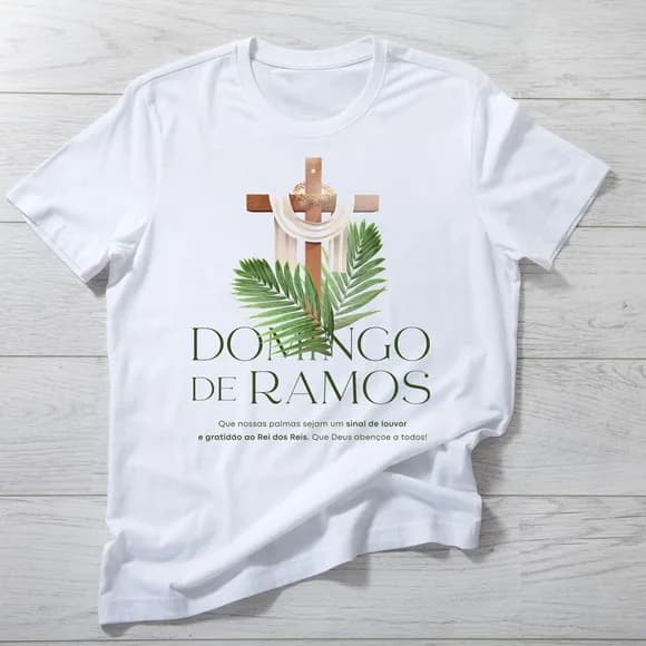 Camiseta Domingo de Ramos - Fé, Devoção e Reflexão