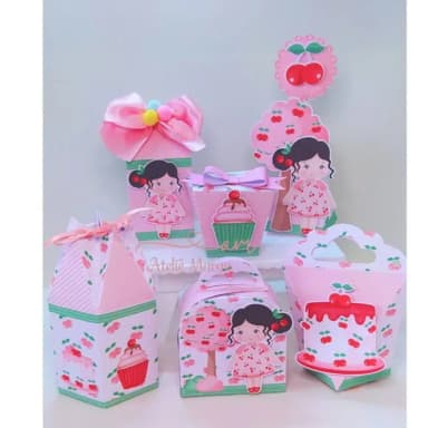Kit 60 Lembrancinhas Cerejinha