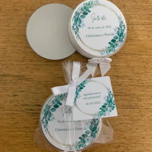 Lembrancinha Casamento Vela Aromática