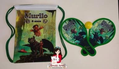 Mochila Ping Pong Tema Como Treinar Seu Dragão