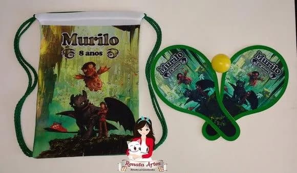 Mochila Ping Pong Tema Como Treinar Seu Dragão