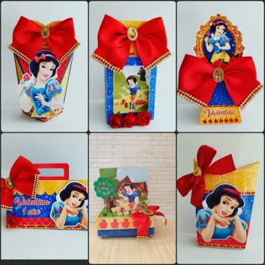 Kit 30 Lembrancinhas Branca de Neve