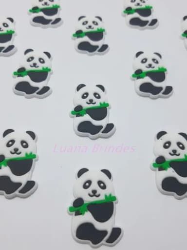 Aplique de Panda com Galho emborrachado - pct com 10 unid