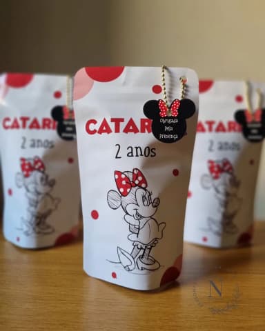 Saquinho Zip Lock 10x17 Lembrancinha Minnie
