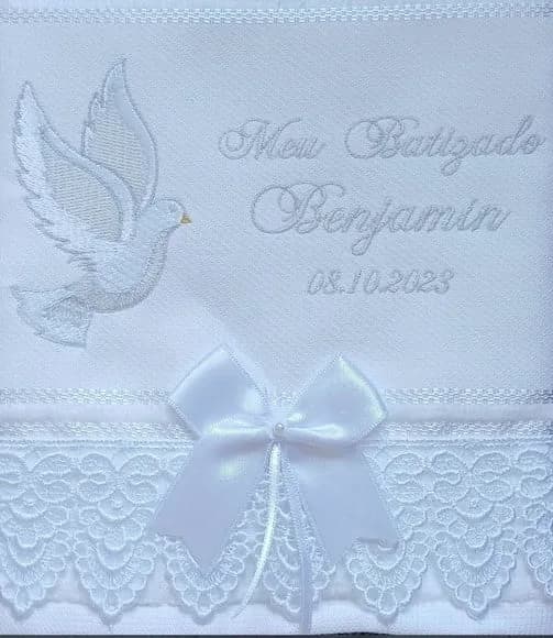 Kit Toalhas de Batizado em Linho