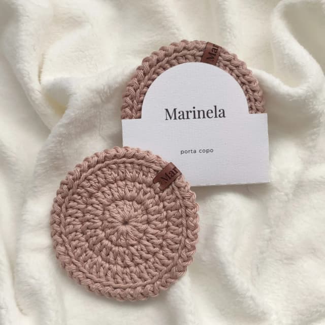Porta-copos em Crochê Lembrancinha