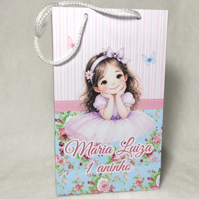 Sacolinha Personalizada 9,5x15,8x4,4 - Bem Pequena - Já Montada | Lembrancinha Festa Infantil | Todos os Temas