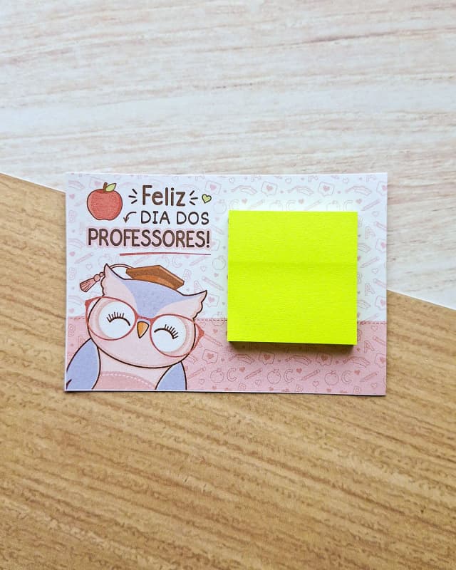 Card com Post-it Dia dos Professores