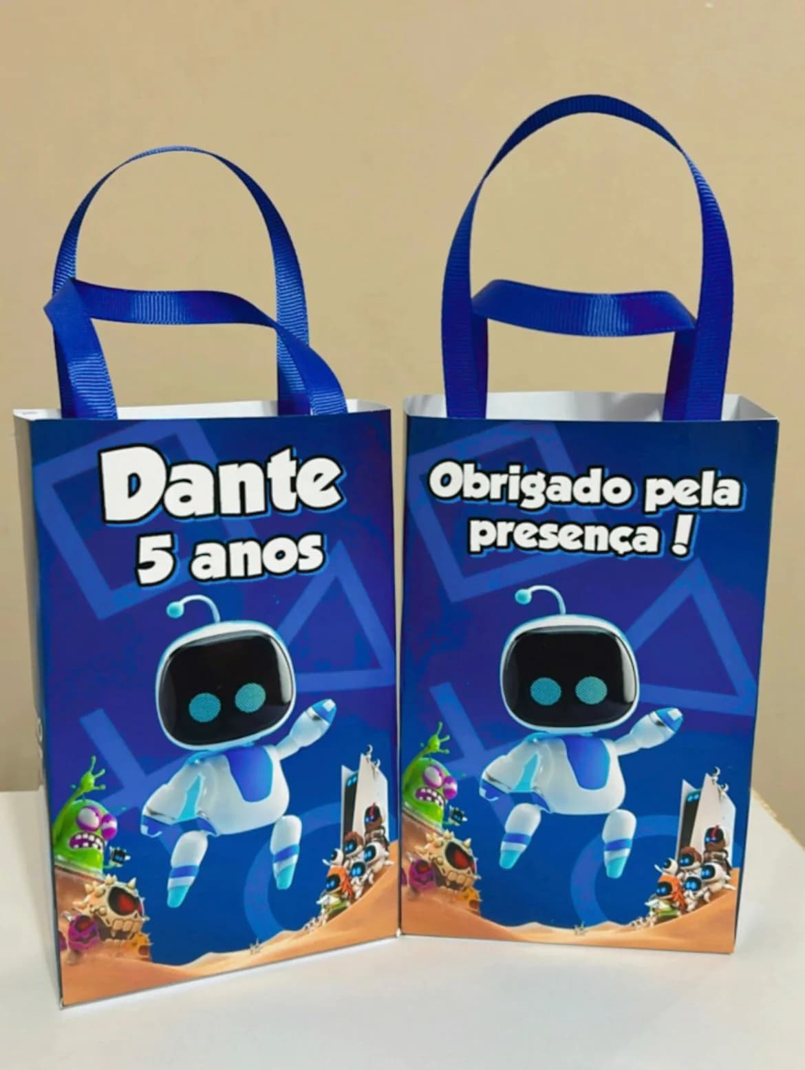 Sacolinhas Personalizadas Astro Bot Lembrancinhas Para Aniversário