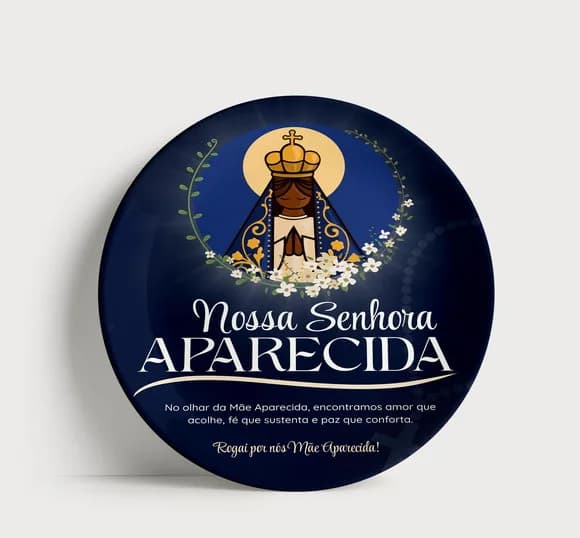 Prato Decorativo Nossa Senhora Aparecida - Padroeira do Bras