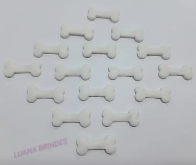 Aplique Ossinho de borracha -pct c/25 unid