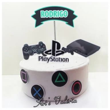 Topo de Bolo Playstation