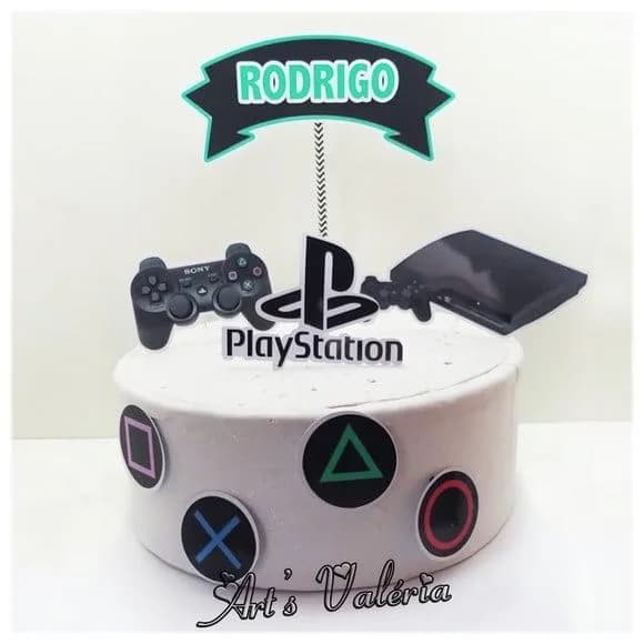 Topo de Bolo Playstation