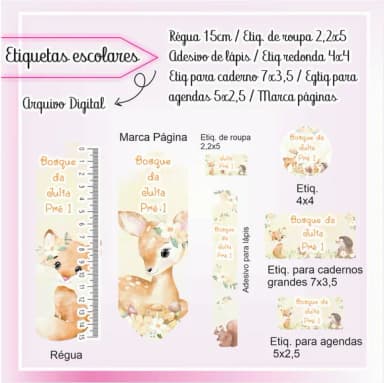 60 Etiquetas Escolares