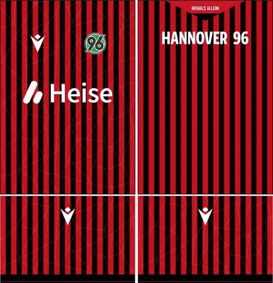 Arte Vetor Camisa Hannover 96 Local 2025-2026